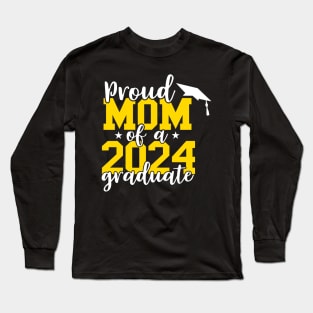 Proud Aunt Of A 2024 Graduate For Family Graduation Long Sleeve T-Shirt